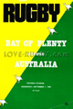 Bay of Plenty v Australia 1982 rugby  Programme